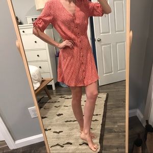 Red floral H&M dress